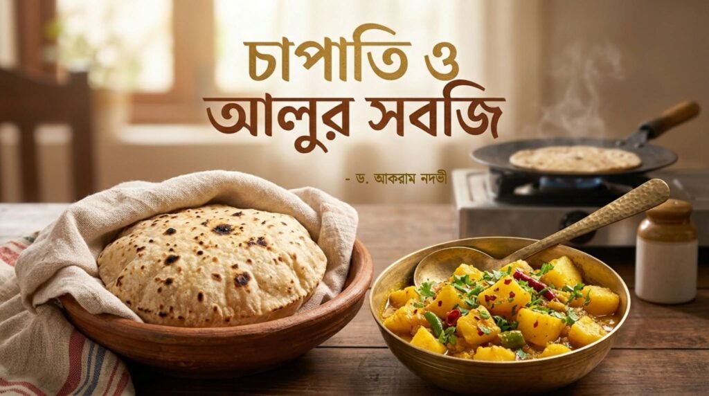 চাপাতি ও আলুর সবজি<br>