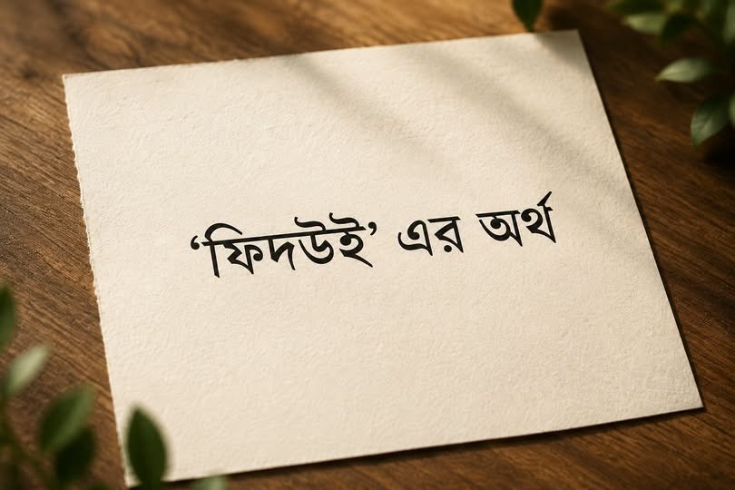 ‘ফিদউই’ এর অর্থ